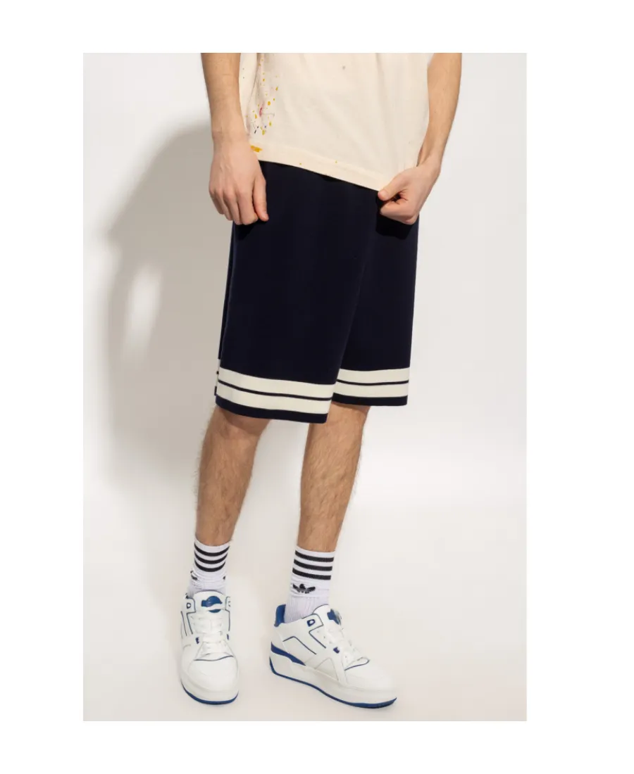 Horizontal-Stripe Print Shorts
