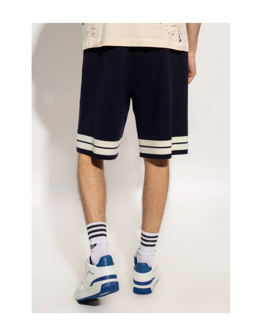 Horizontal-Stripe Print Shorts