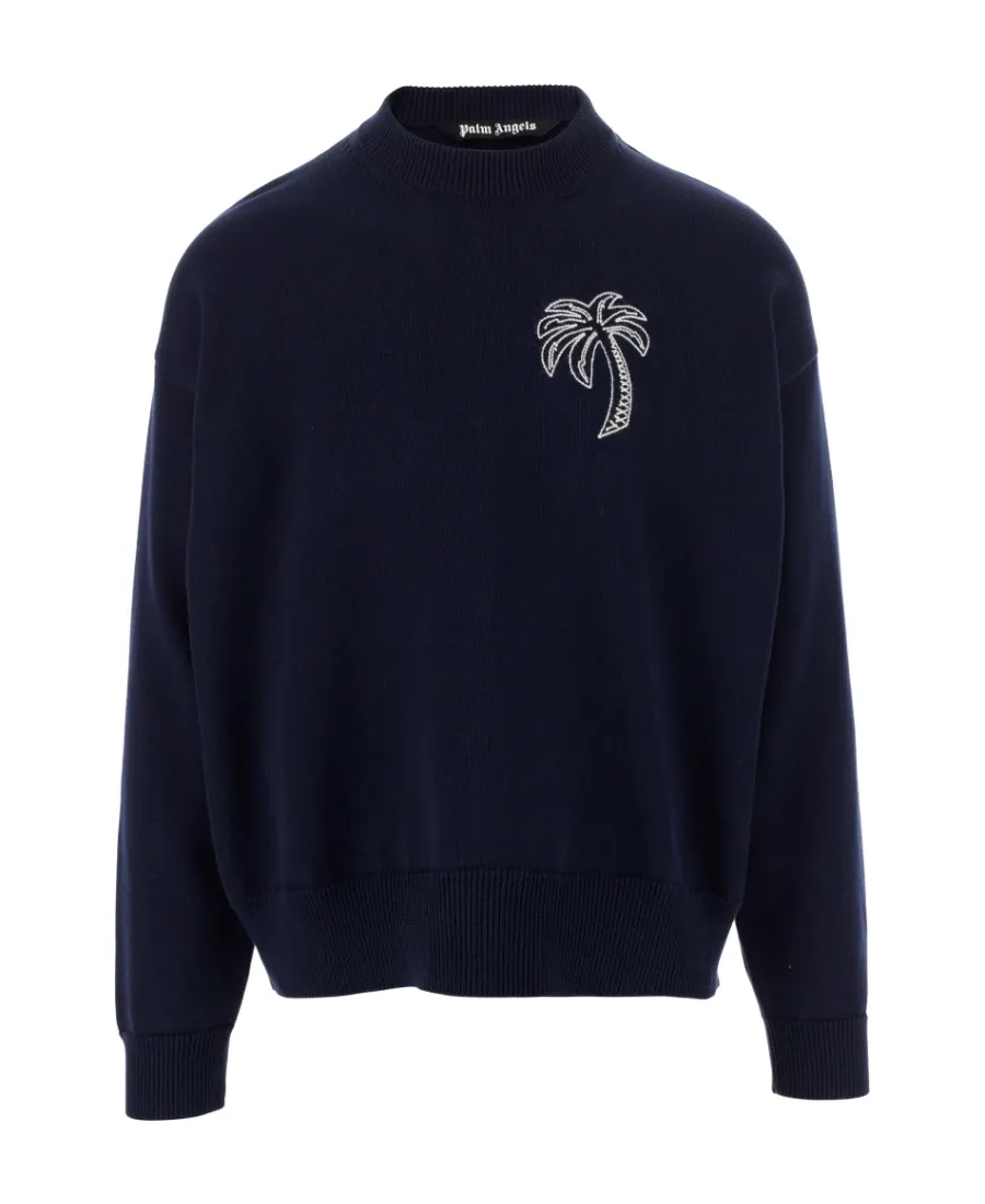 Logo Intarsia Knit Crewneck Jumper