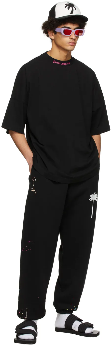 Painted Logo Print Track Trousers
