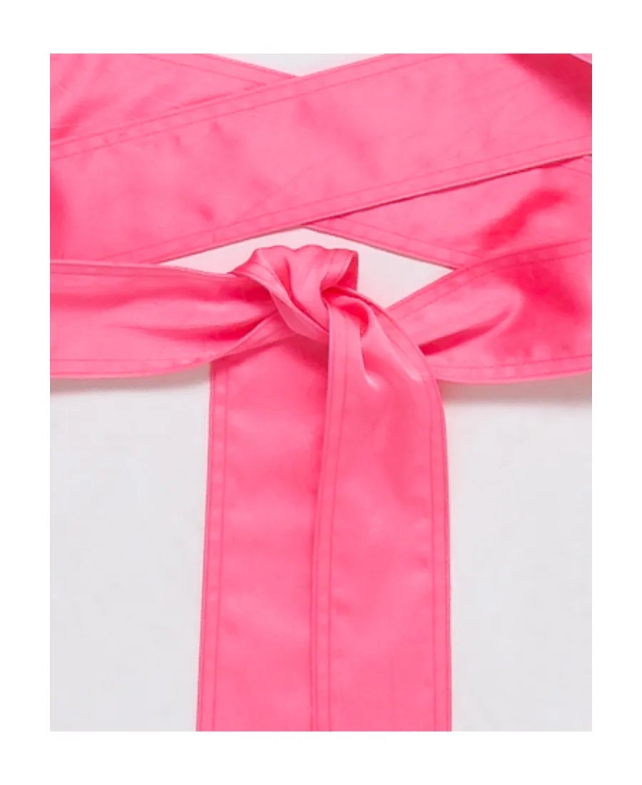 Crossover-Strap Satin Top