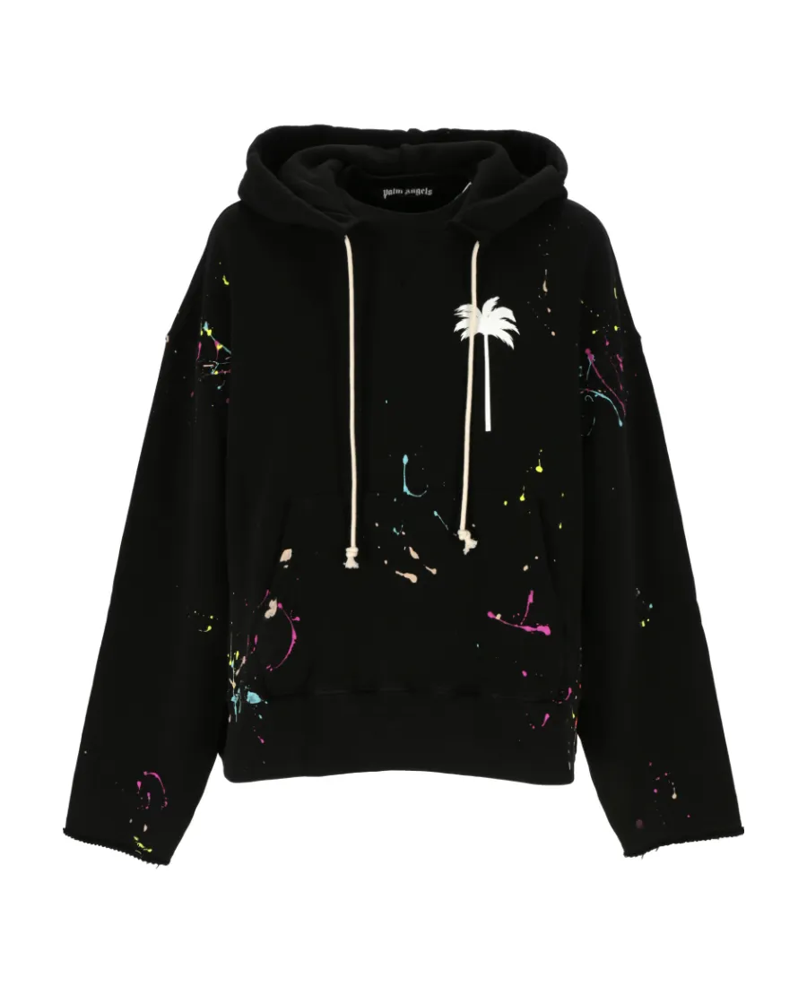 Palm-Printed Drawstring Hoodie