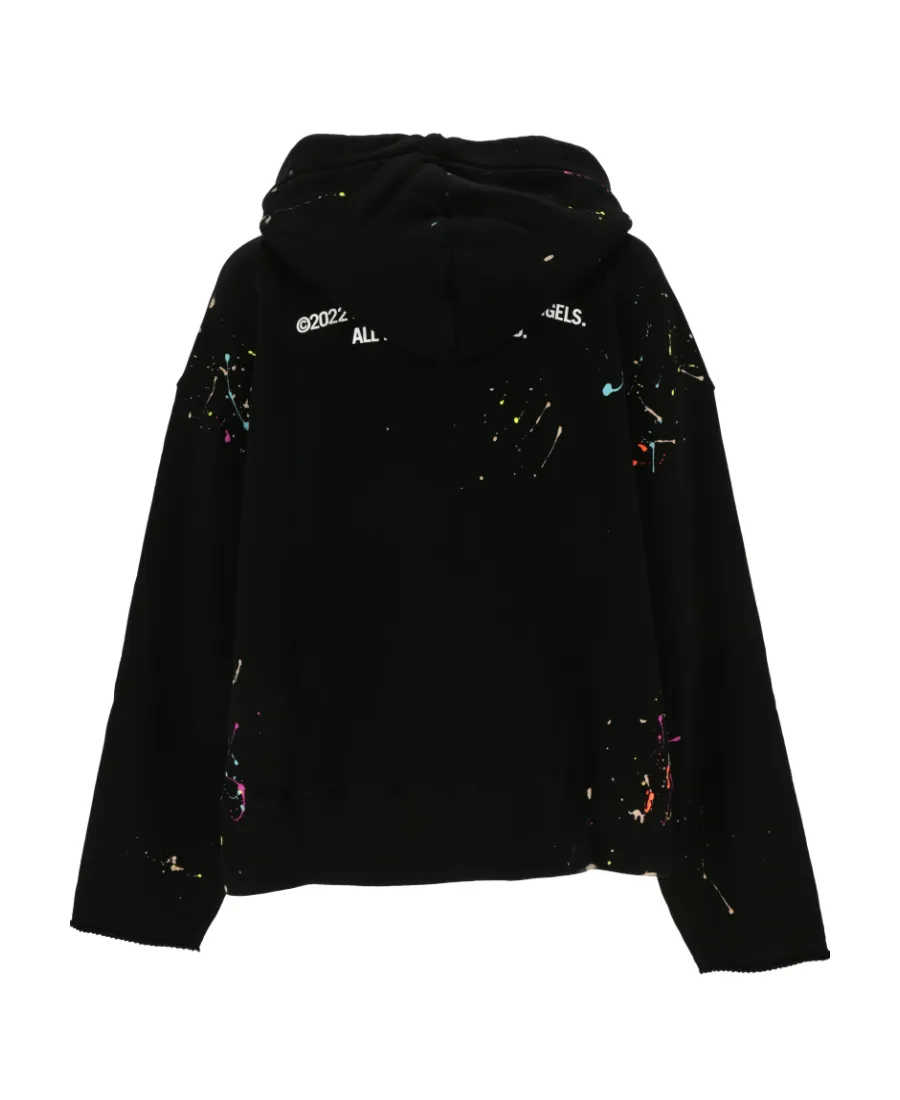 Palm-Printed Drawstring Hoodie