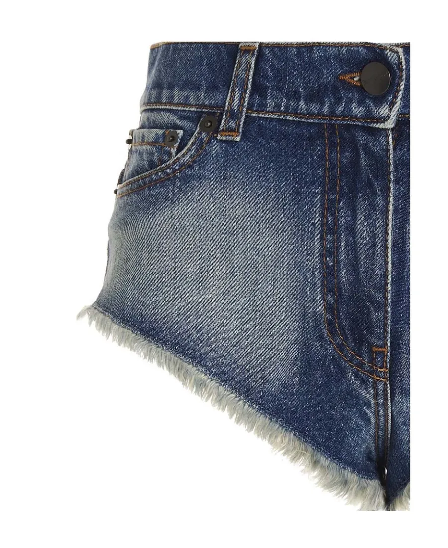 Frayed Hot Denim Shorts