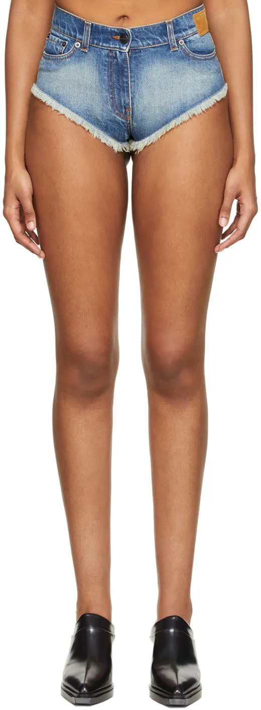 Frayed Hot Denim Shorts