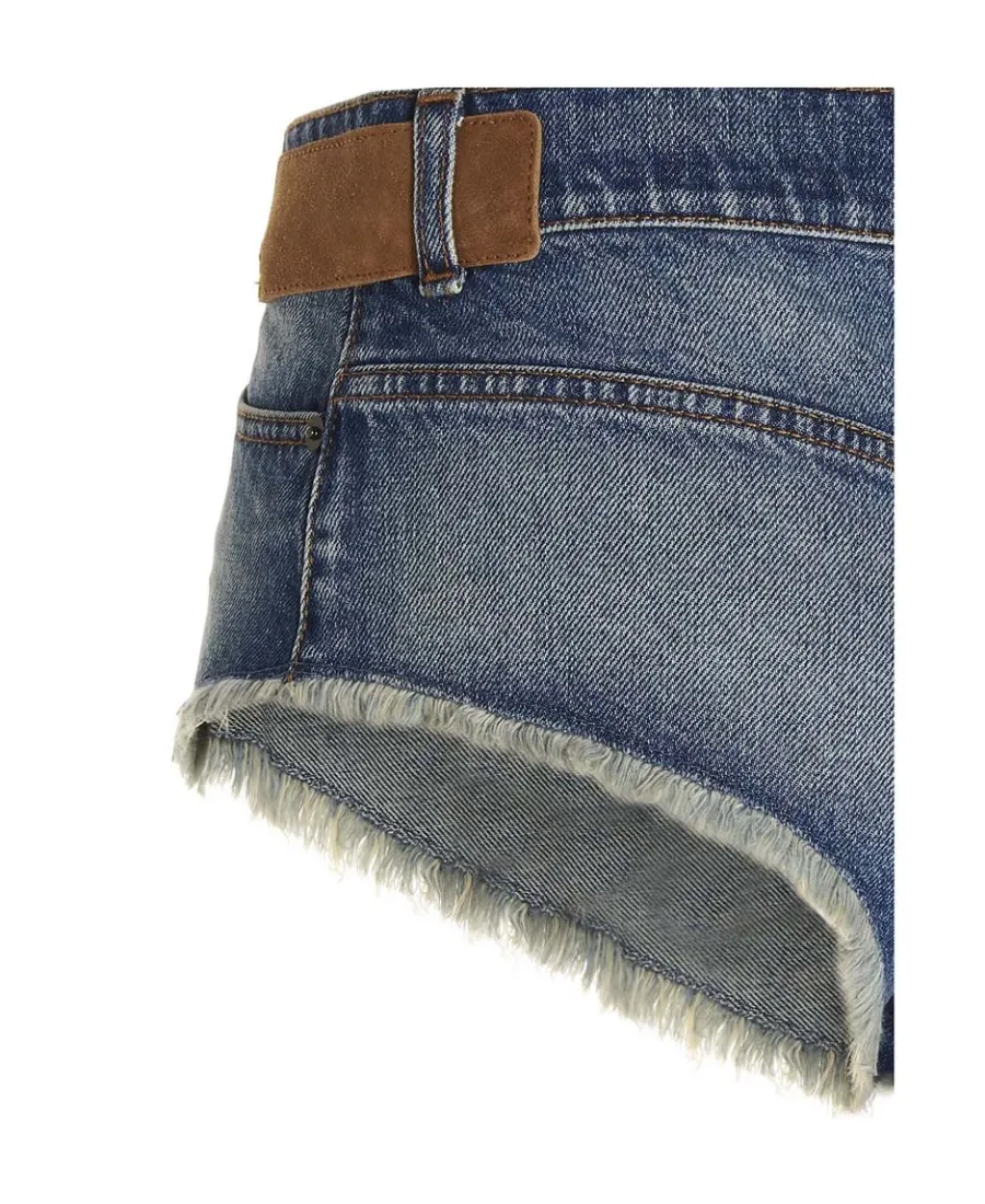 Frayed Hot Denim Shorts