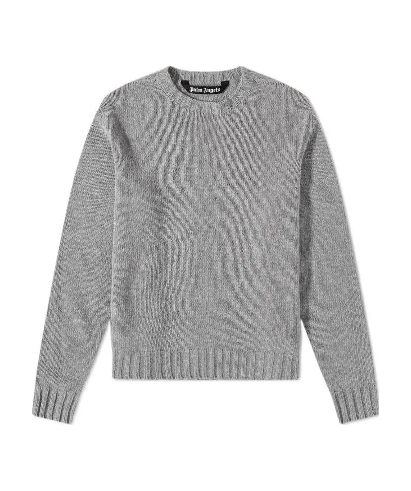 Logo Intarsia-Knitted Crewneck Jumper