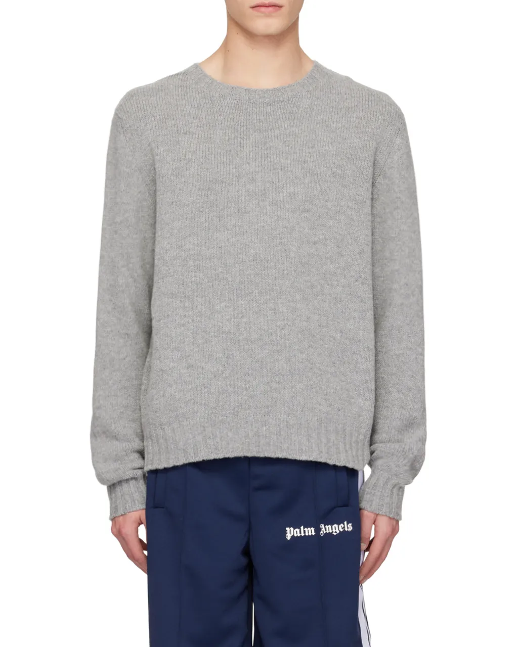 Logo Intarsia-Knitted Crewneck Jumper