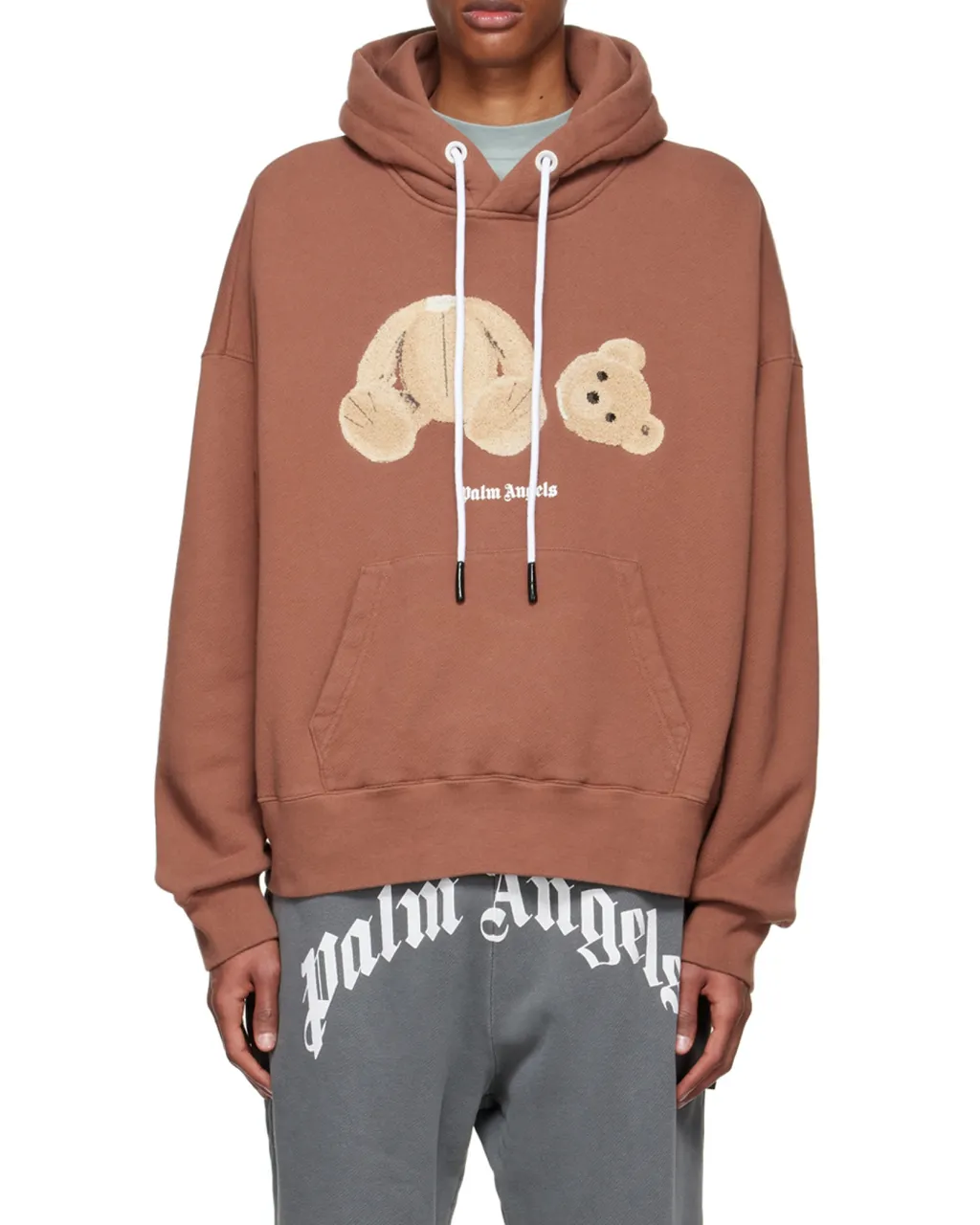 Bear Logo-Print Relaxed Hoodie