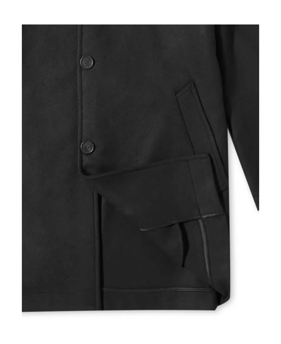 Logo-Printed Single Breasted Coat