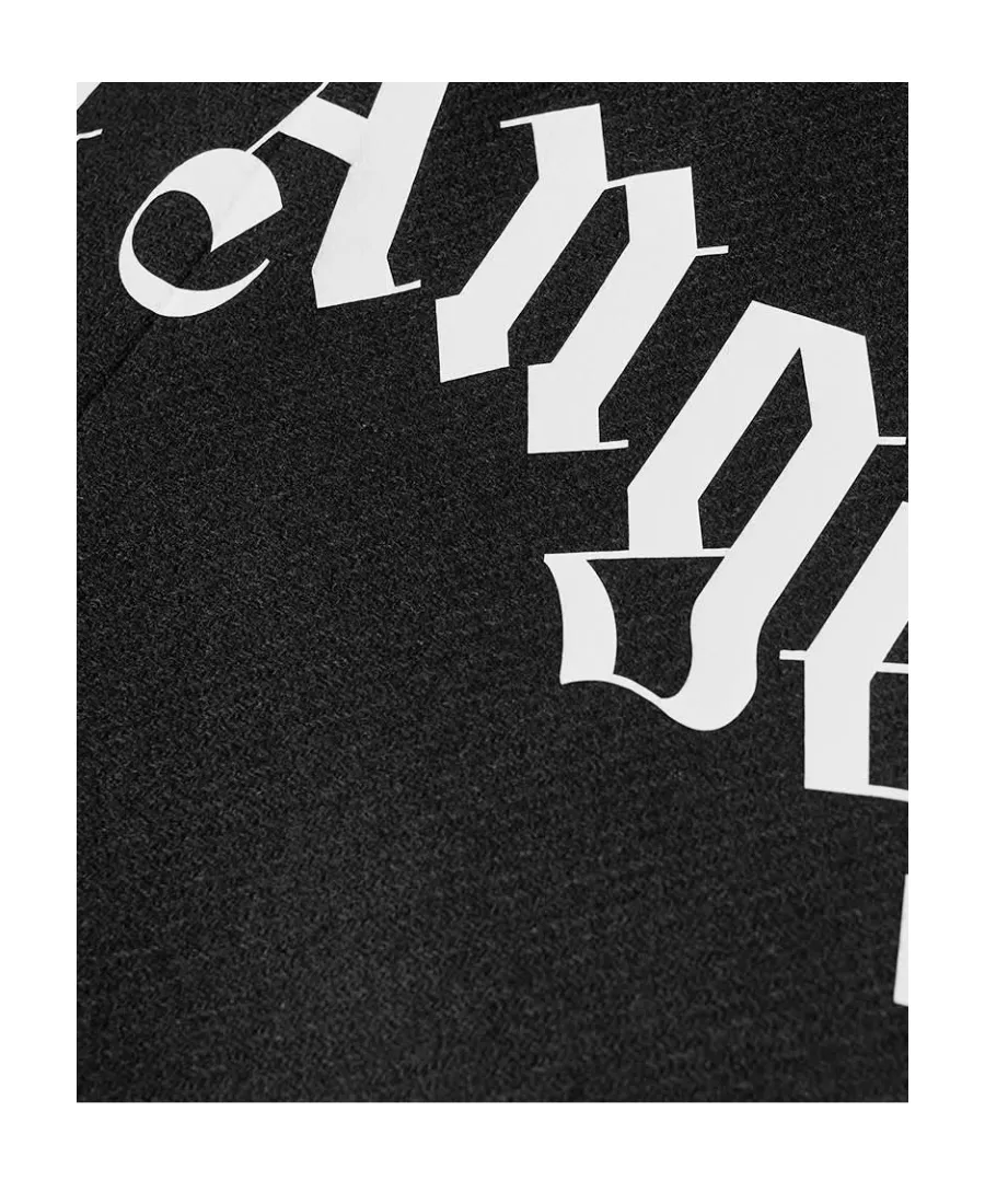 Logo-Printed Single Breasted Coat