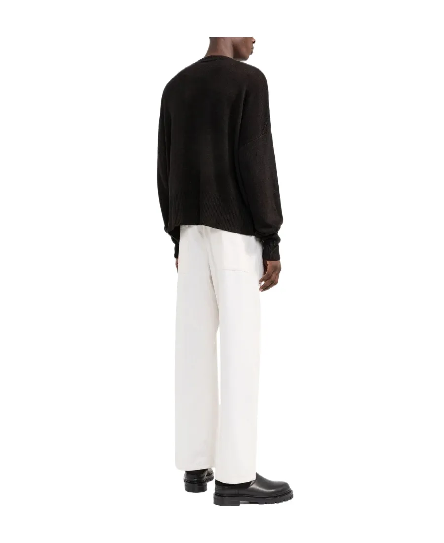 Palm Tree-Print Linen Jumper
