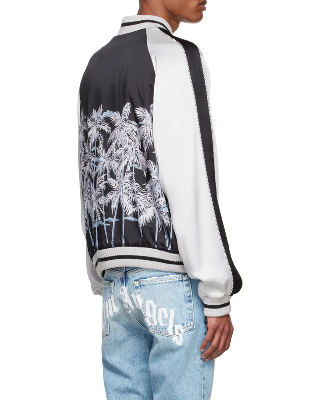 Palm Tree-Print Bomber Jacket