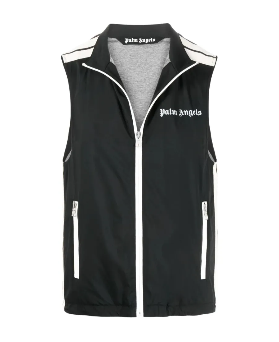 Logo Printed Zipped Gilet