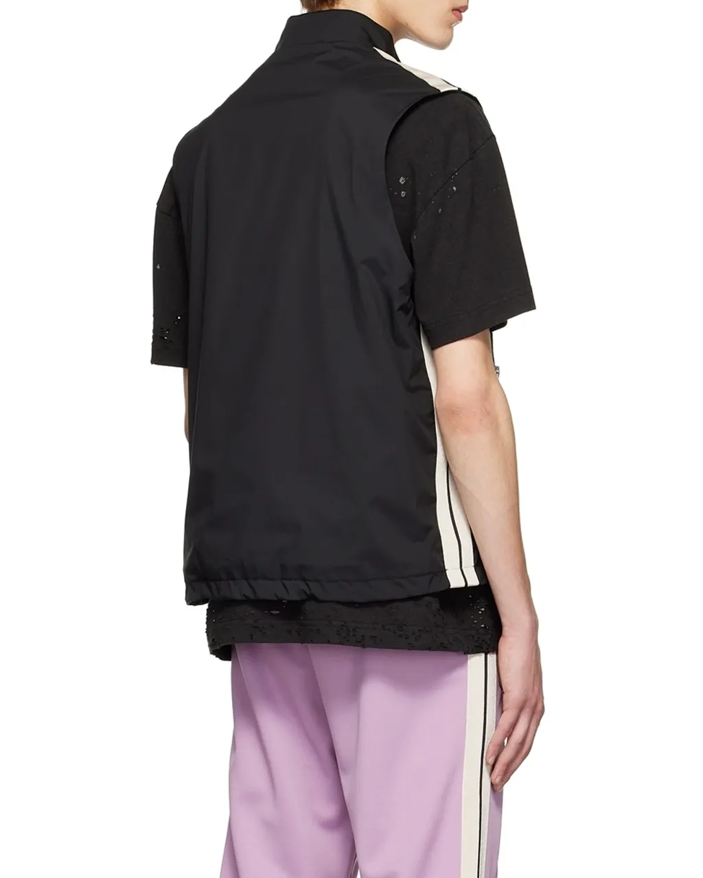 Logo Printed Zipped Gilet