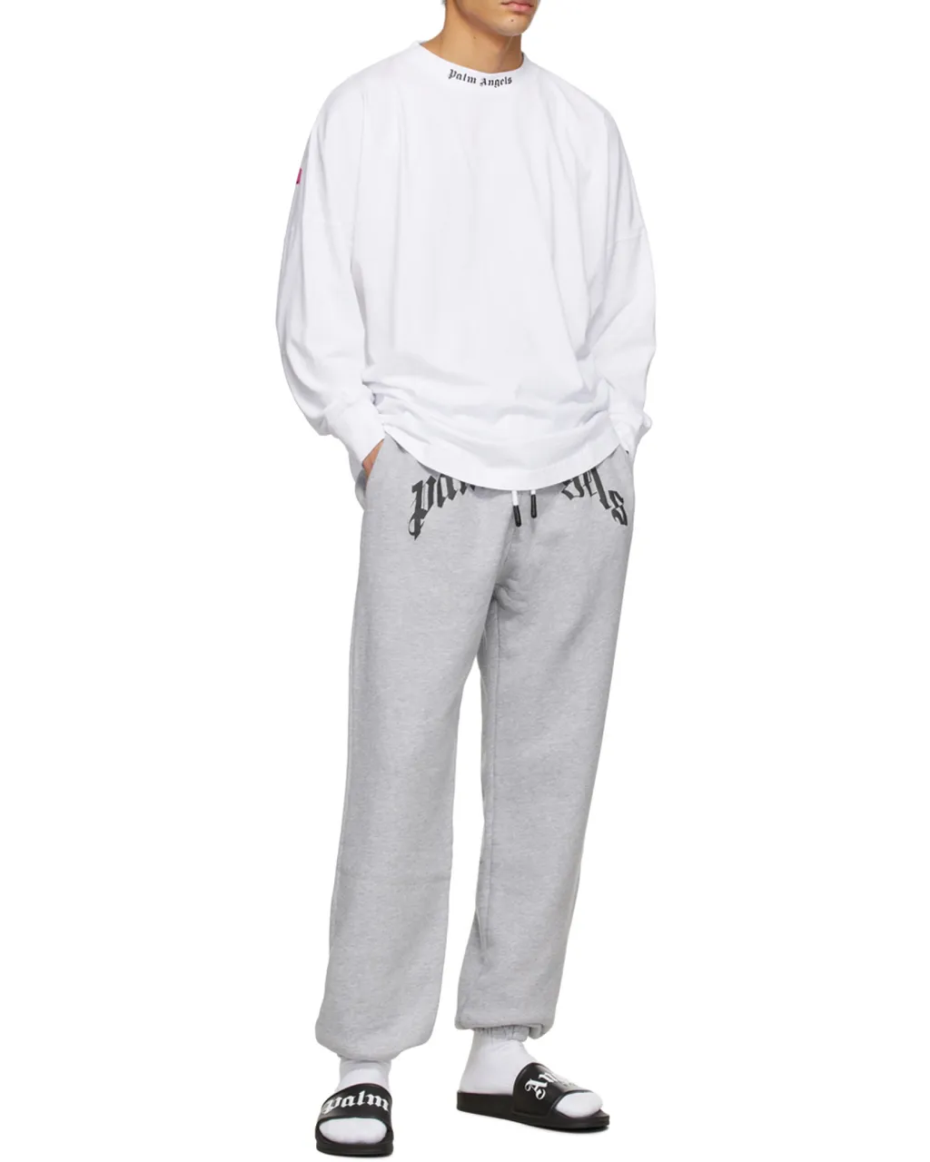Double Logo-Print Long-Sleeve T-Shirt