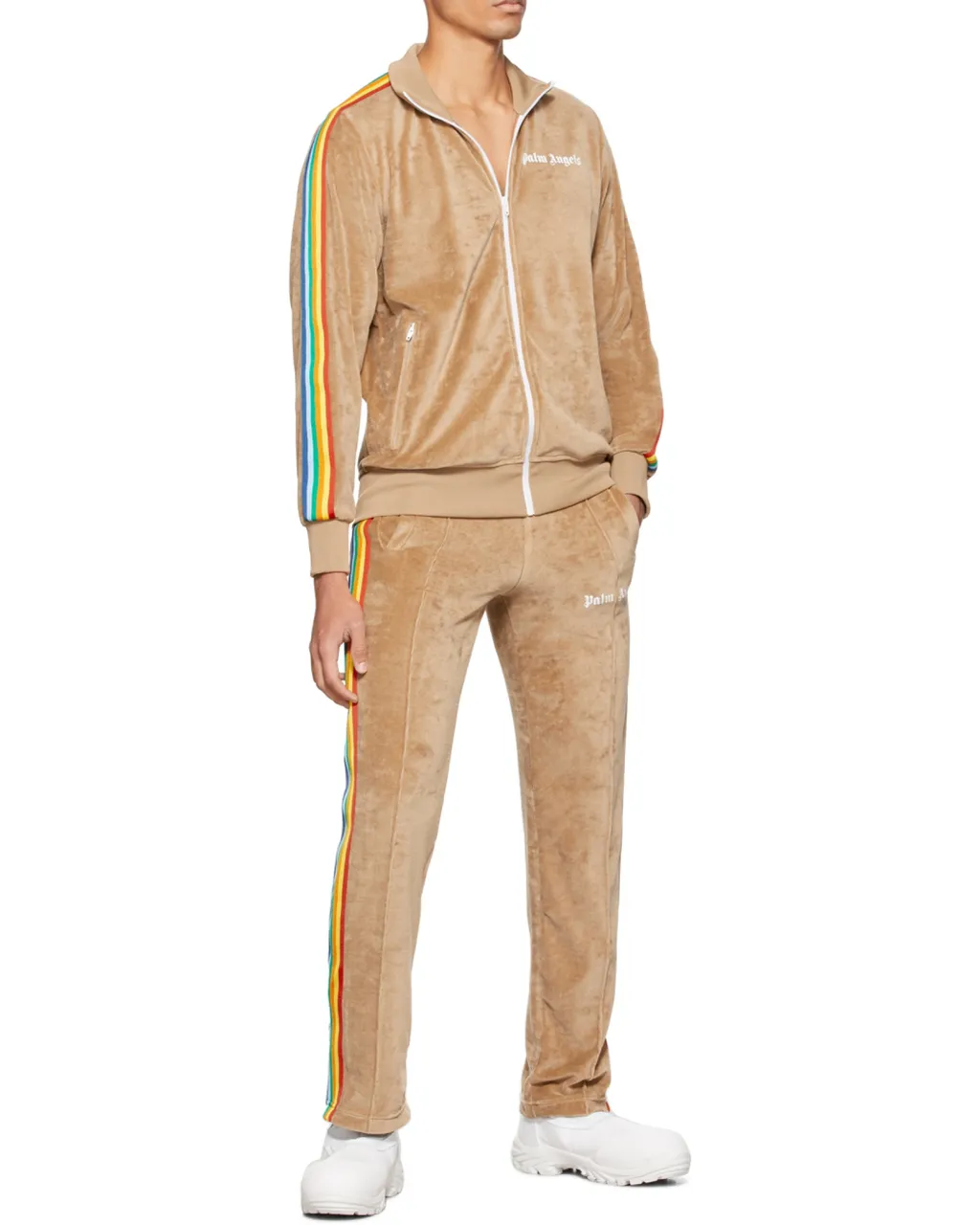 Side Stripe Embroidered-Logo Track Jacket