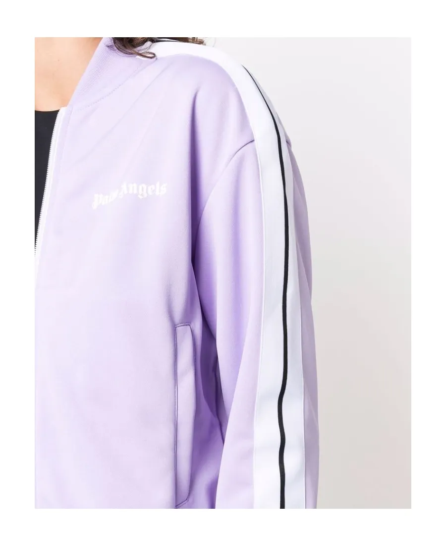 Side-Stripe Logo-Print Track Jacket