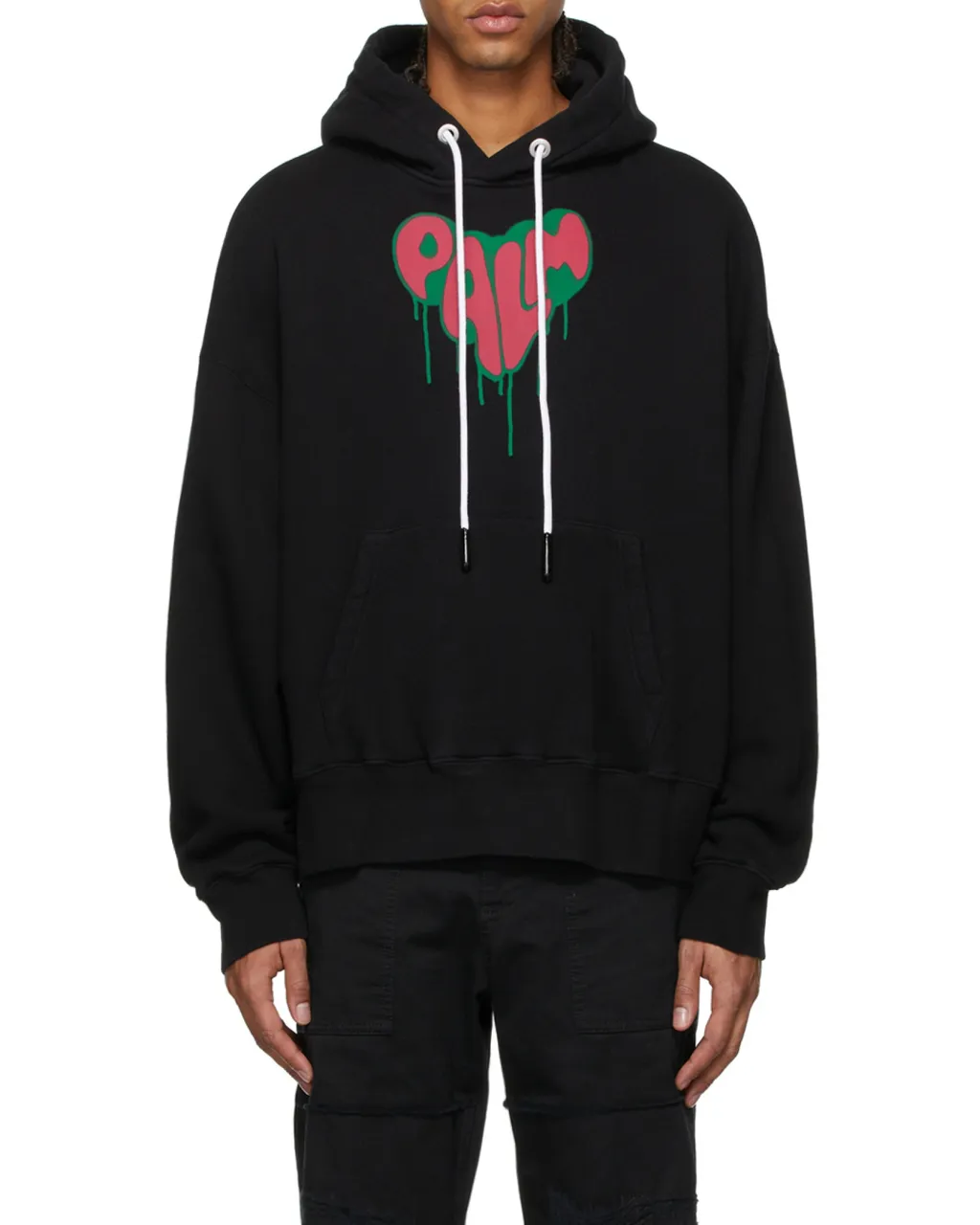 Spray Heart Logo Print Hoodie