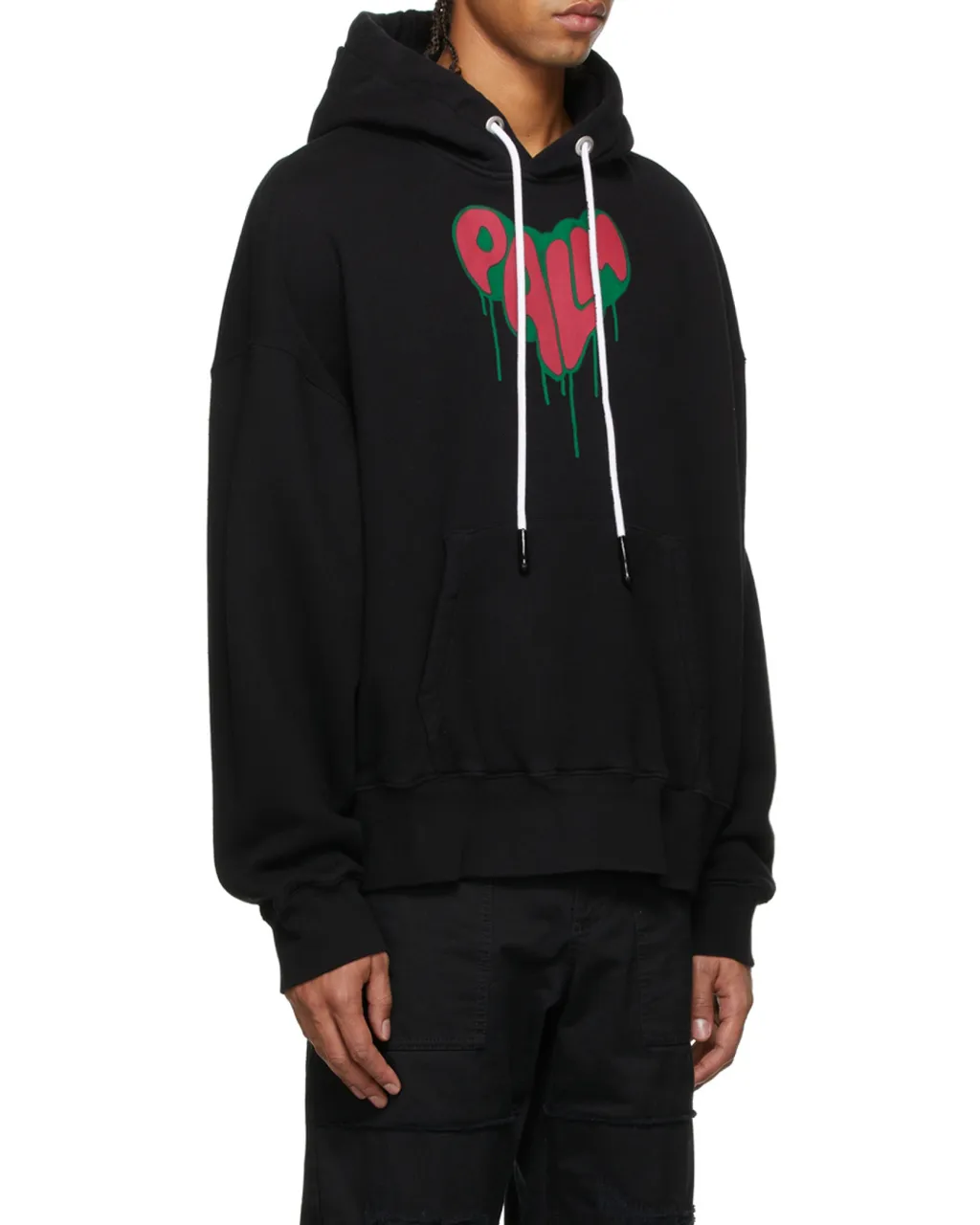 Spray Heart Logo Print Hoodie