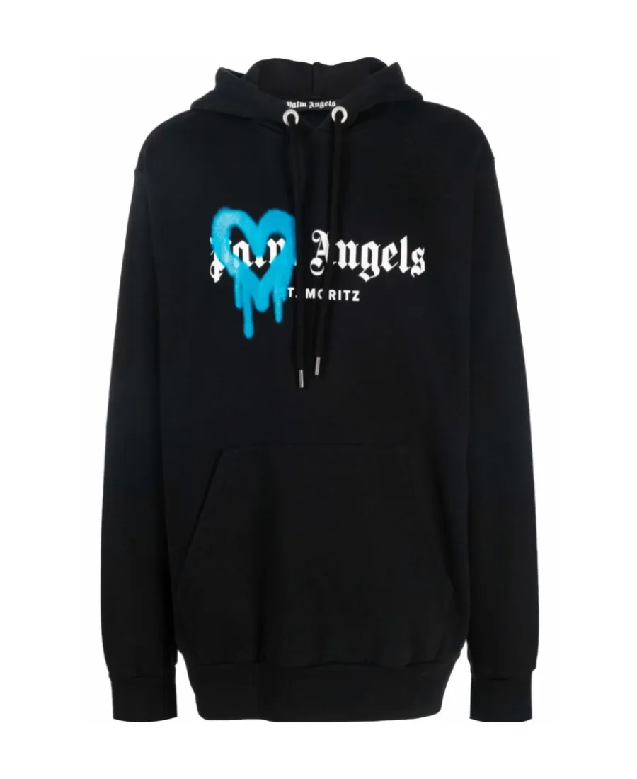 St Moritz Heart Spray Cotton Hoodie
