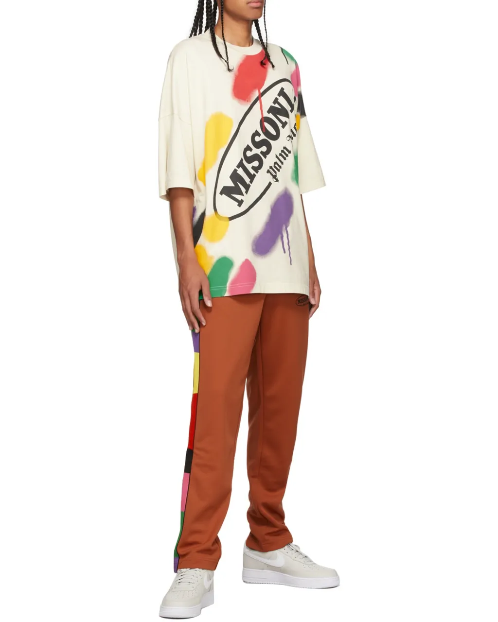 X Missoni Colour Block Stripe Track Pants