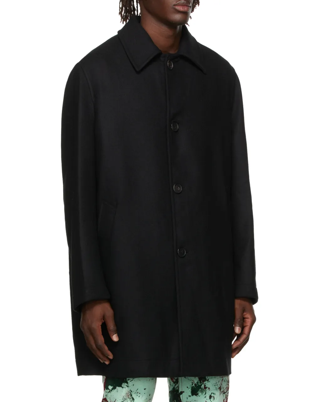 Curved Logo Coat