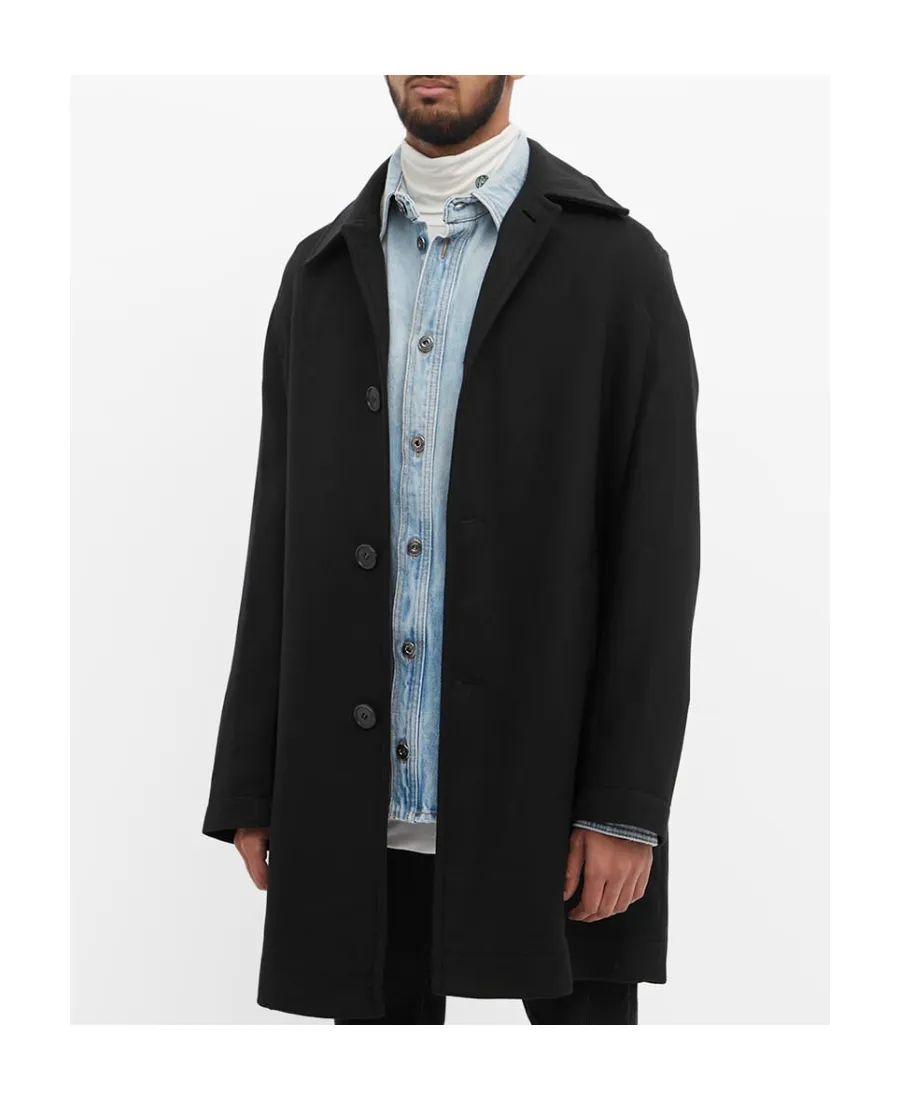 Curved Logo Coat