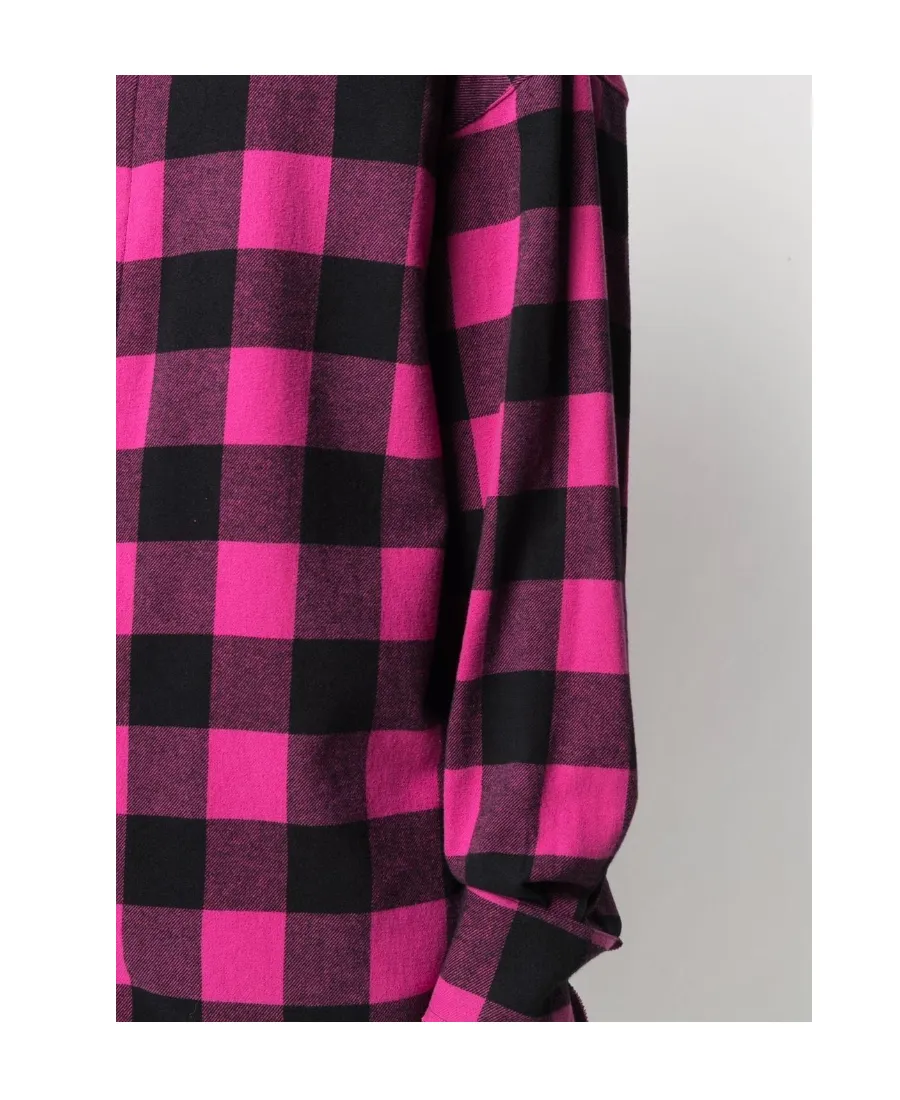 Check-Print Logo Shirt