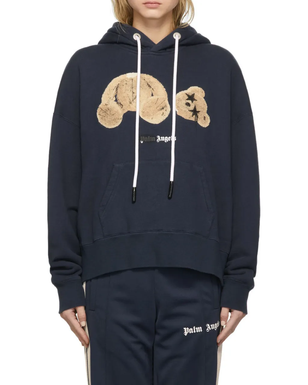 Spray Bear Drawstring Hoodie