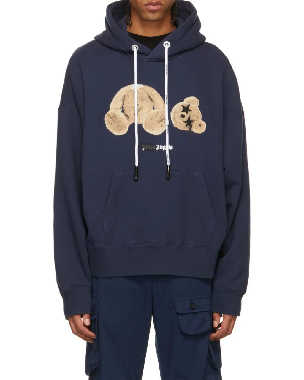 Spray Bear Drawstring Hoodie