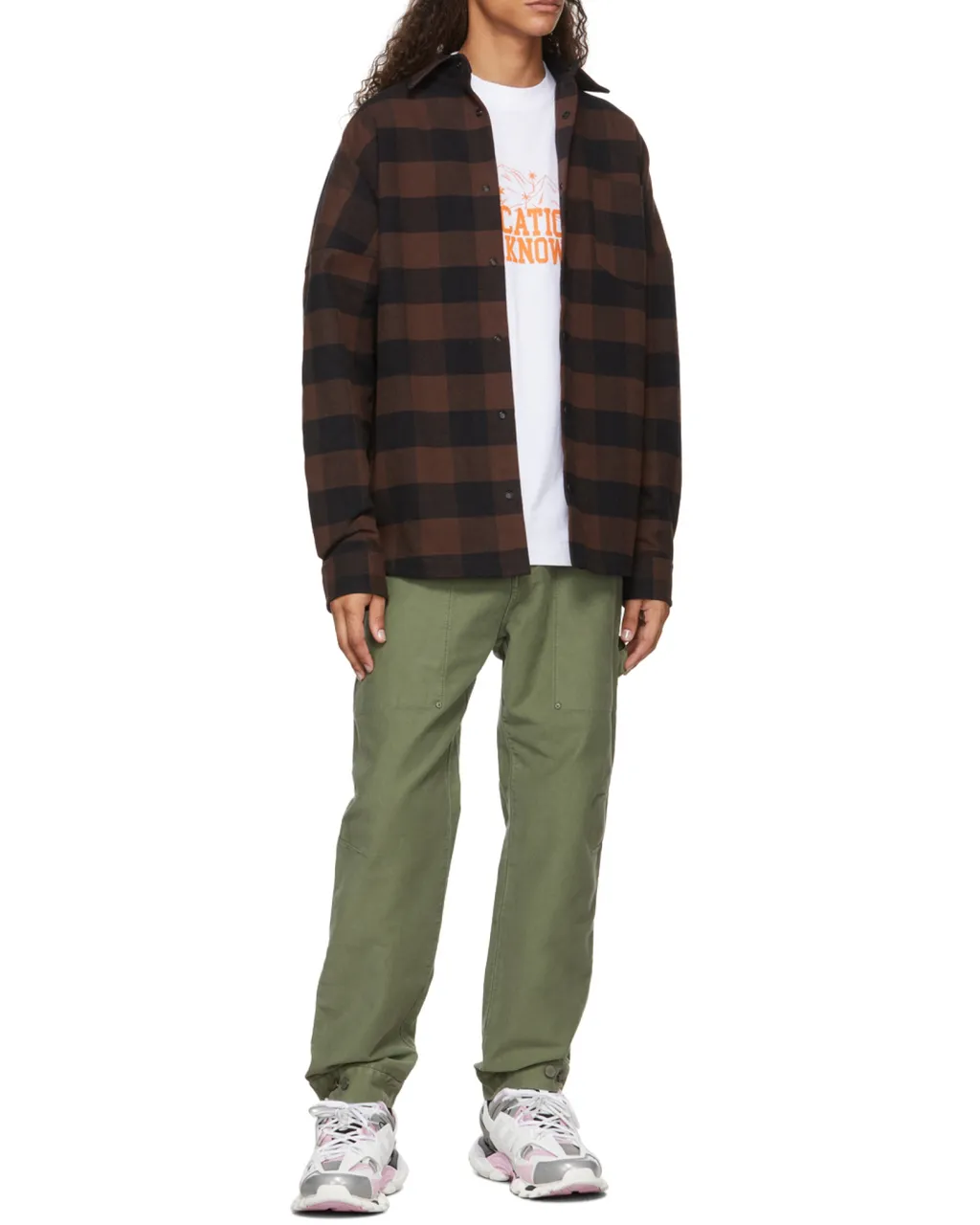 Logo-Print Checked Shirt