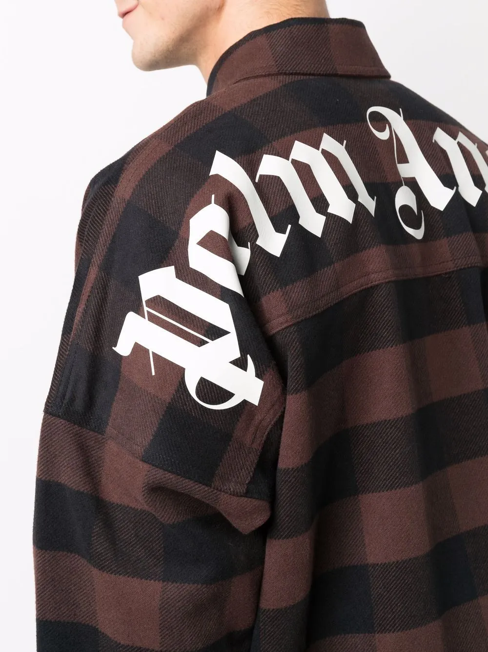 Logo-Print Checked Shirt