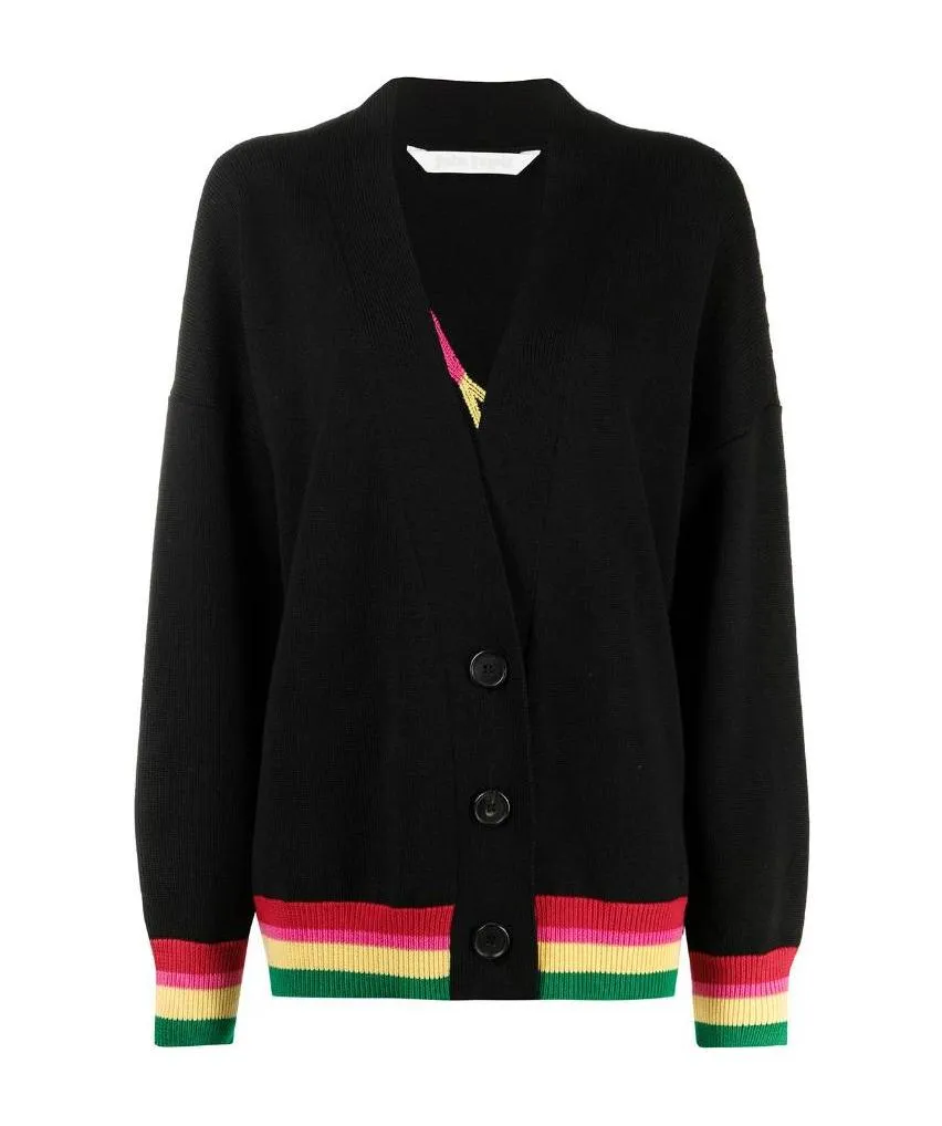 Miami Logo V-Neck Cardigan