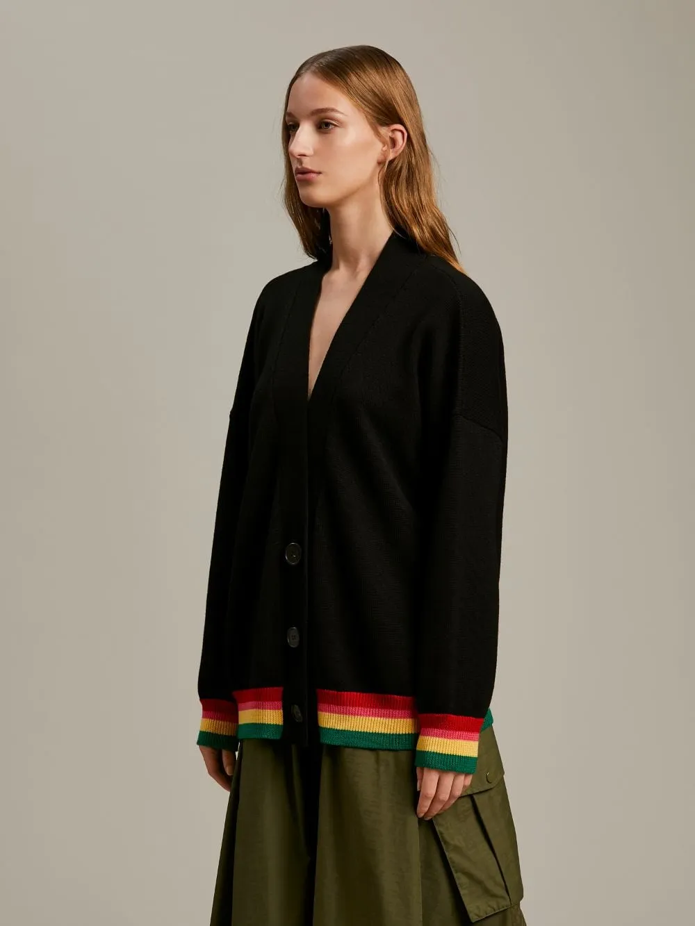 Miami Logo V-Neck Cardigan