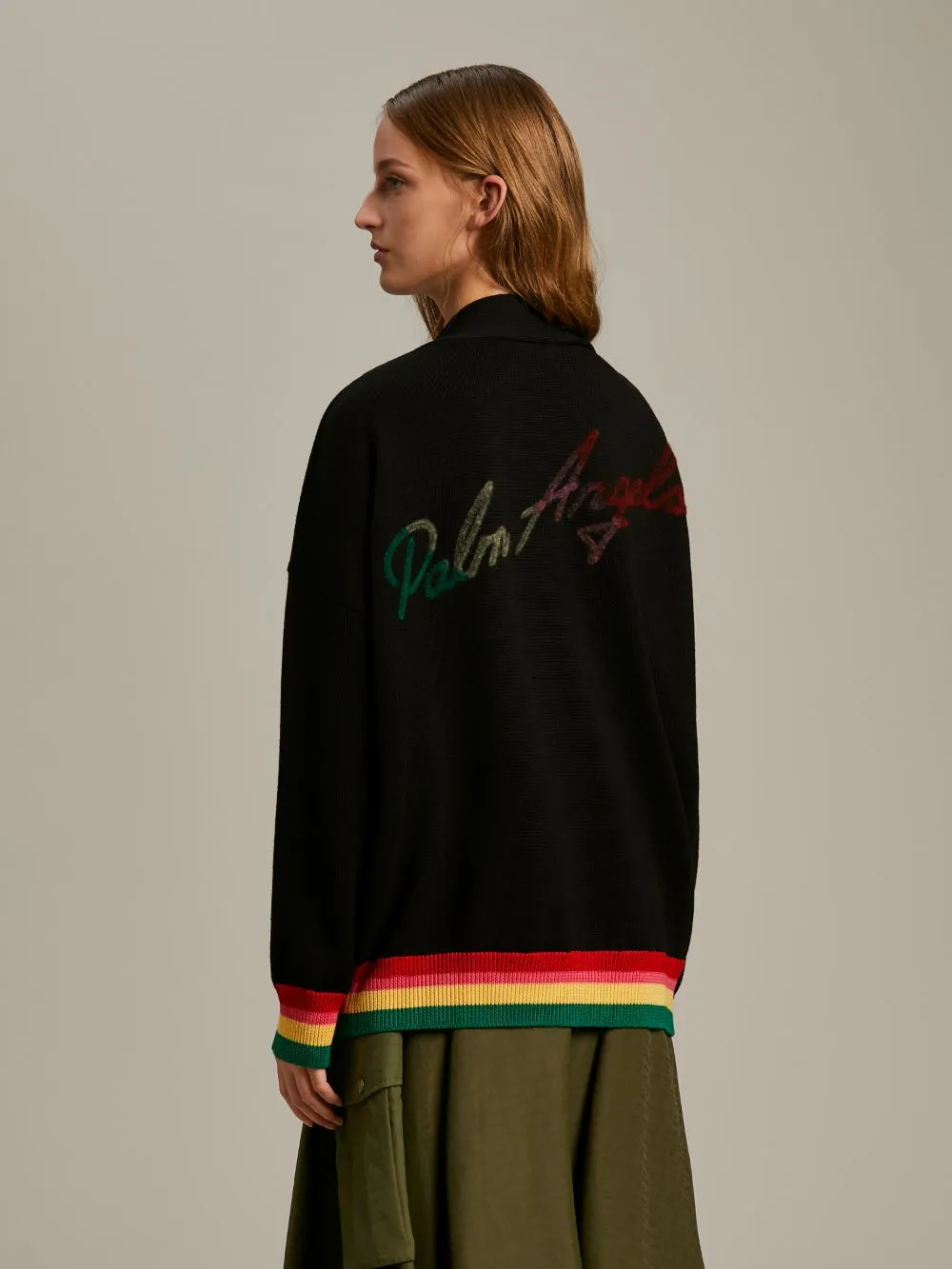 Miami Logo V-Neck Cardigan
