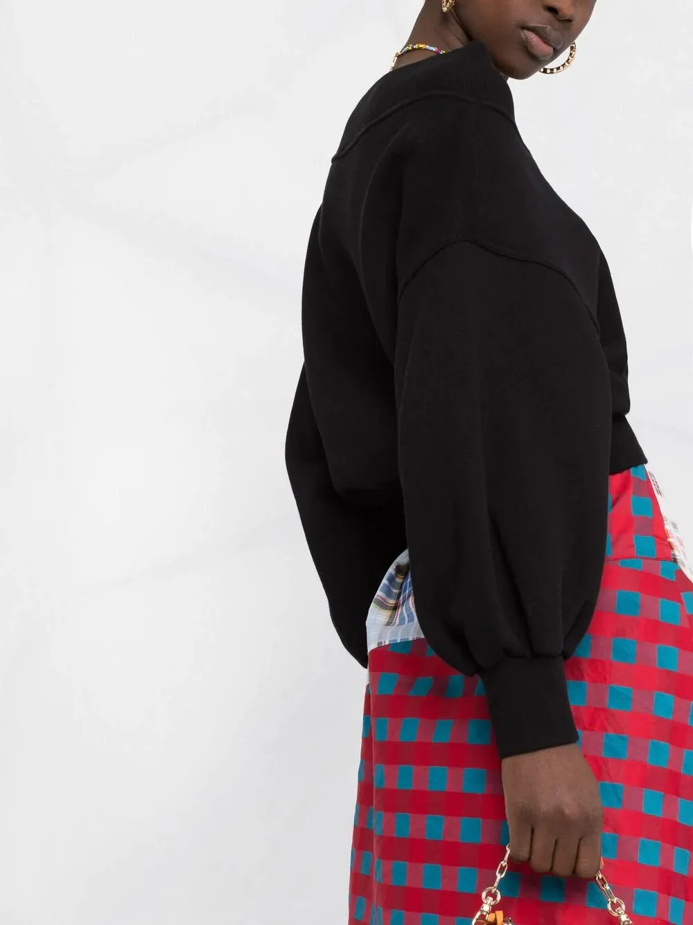 Logo-Print Off-Shoulder Sweatshirt
