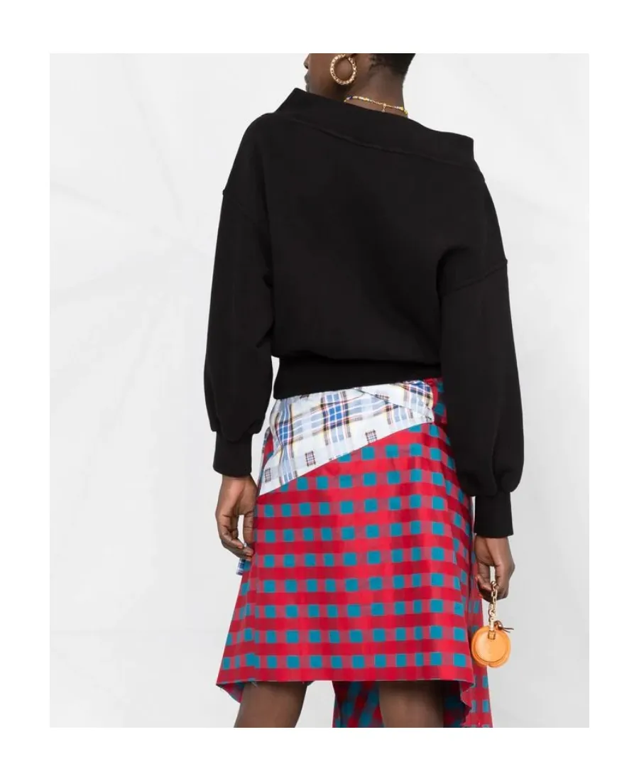 Logo-Print Off-Shoulder Sweatshirt