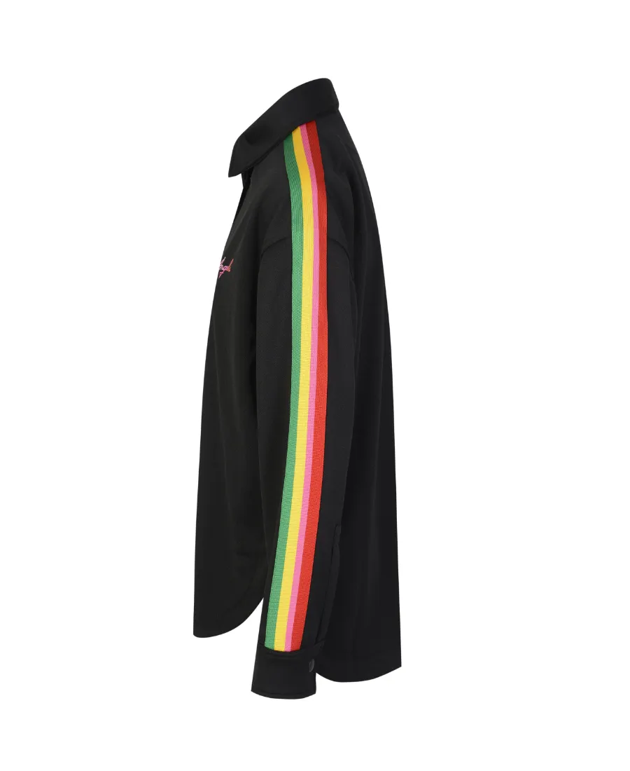 Miami Logo Embroidered Side-Stripe Shirt