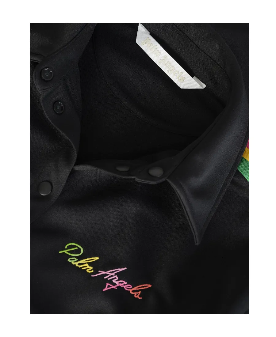 Miami Logo Embroidered Side-Stripe Shirt