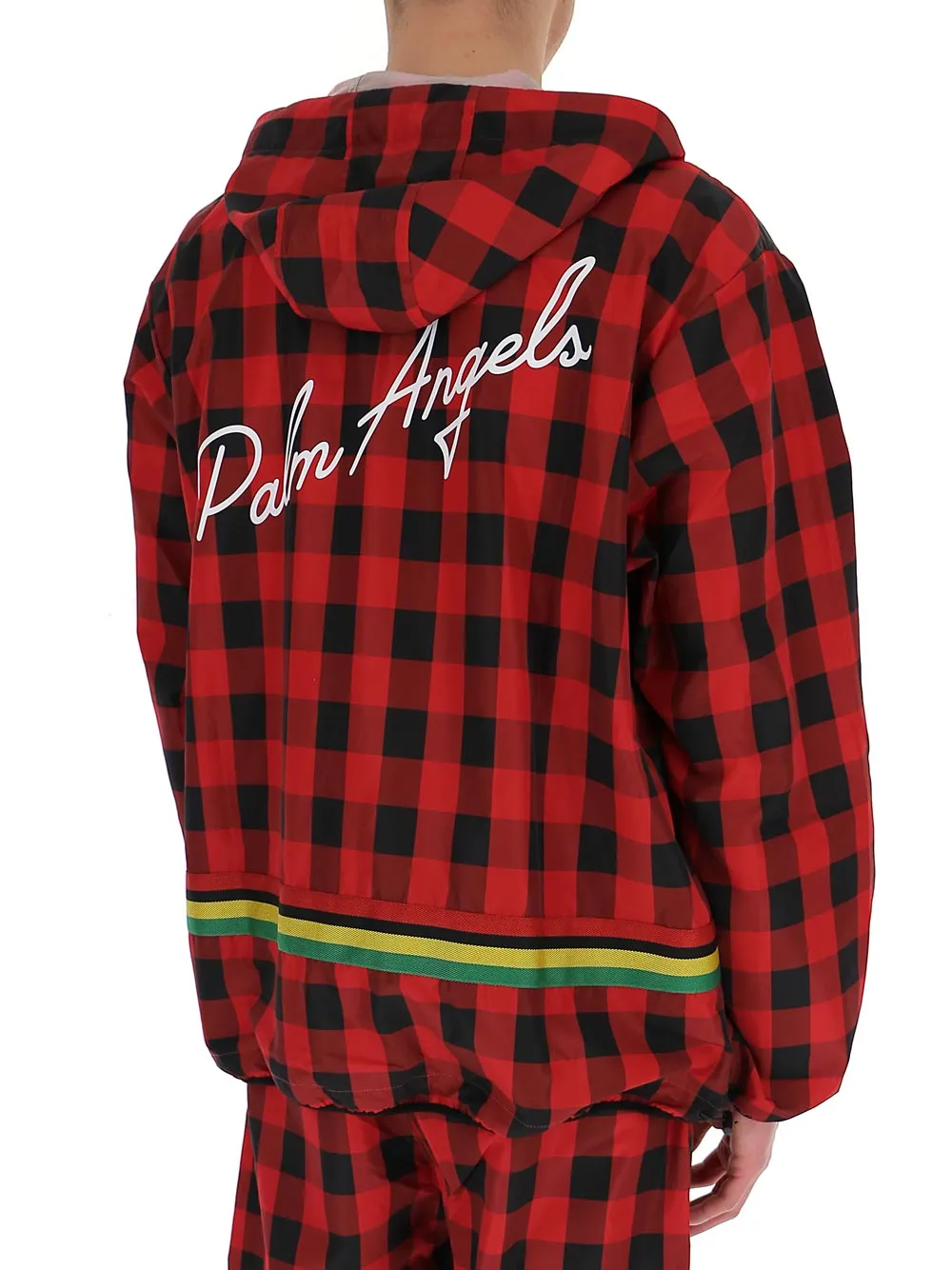 Check-Print Hooded Jacket