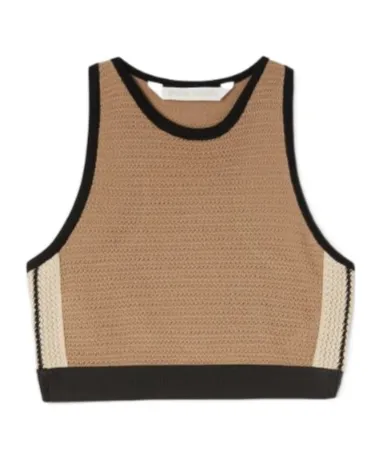 Side Stripe Detailed Knitted Tank Top