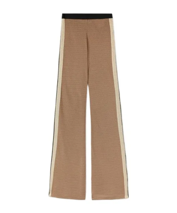 Side Stripe Detailed Flared Trousers