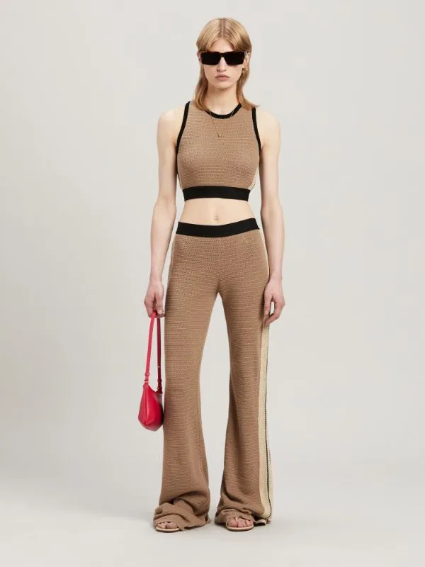 Side Stripe Detailed Flared Trousers