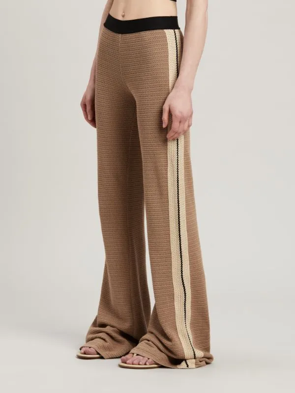 Side Stripe Detailed Flared Trousers