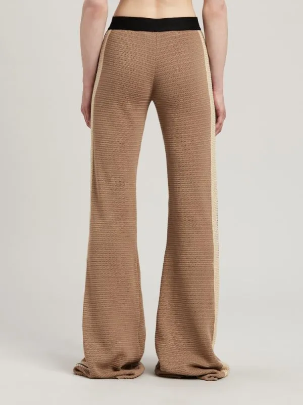 Side Stripe Detailed Flared Trousers