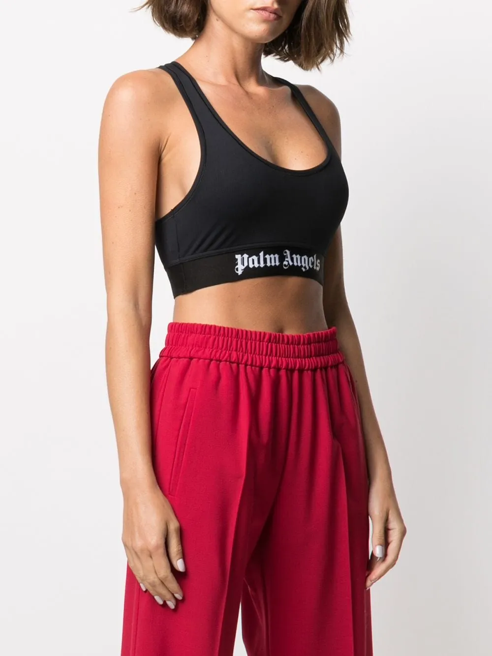 Logo Print Sports Bra