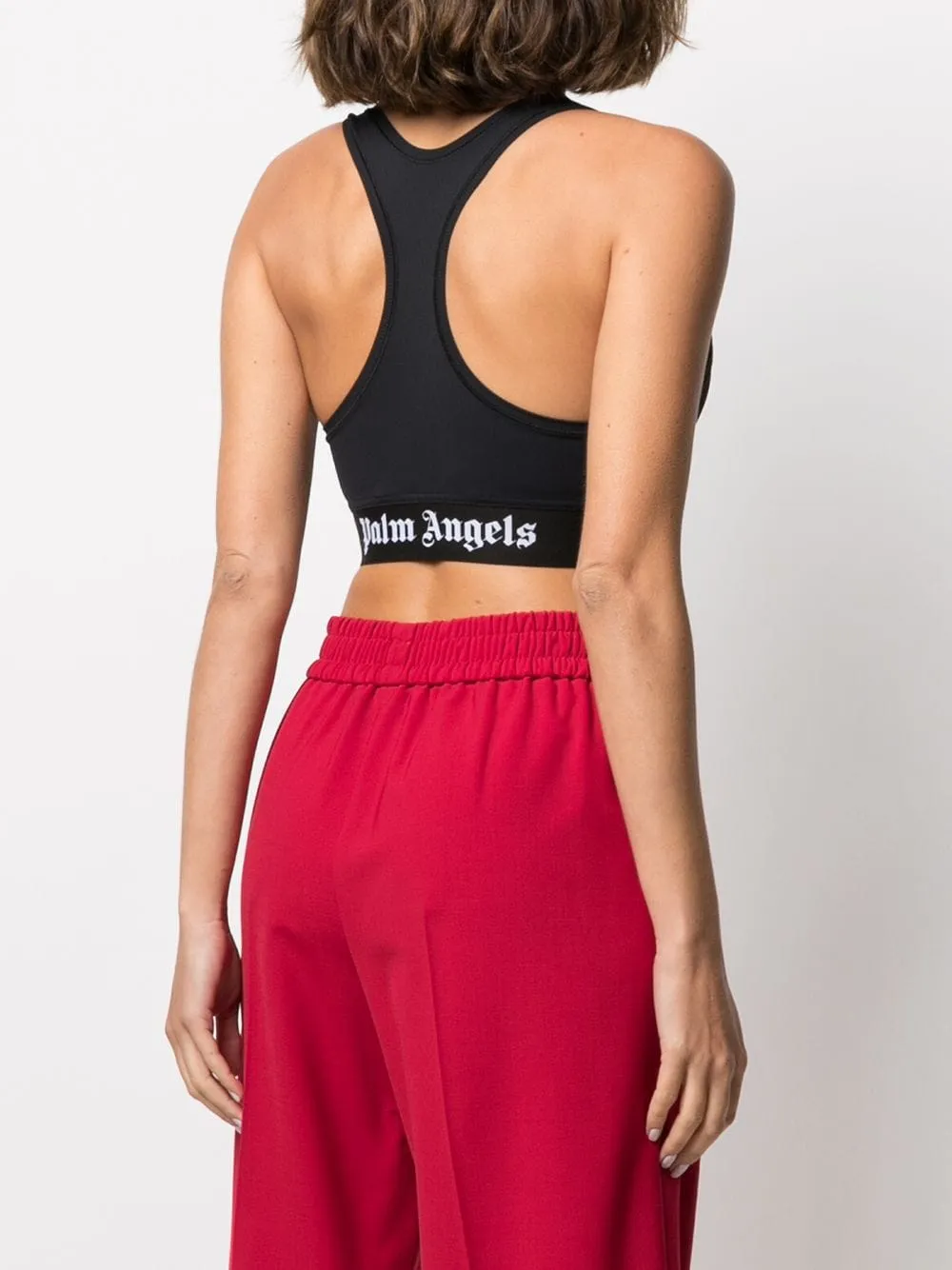 Logo Print Sports Bra
