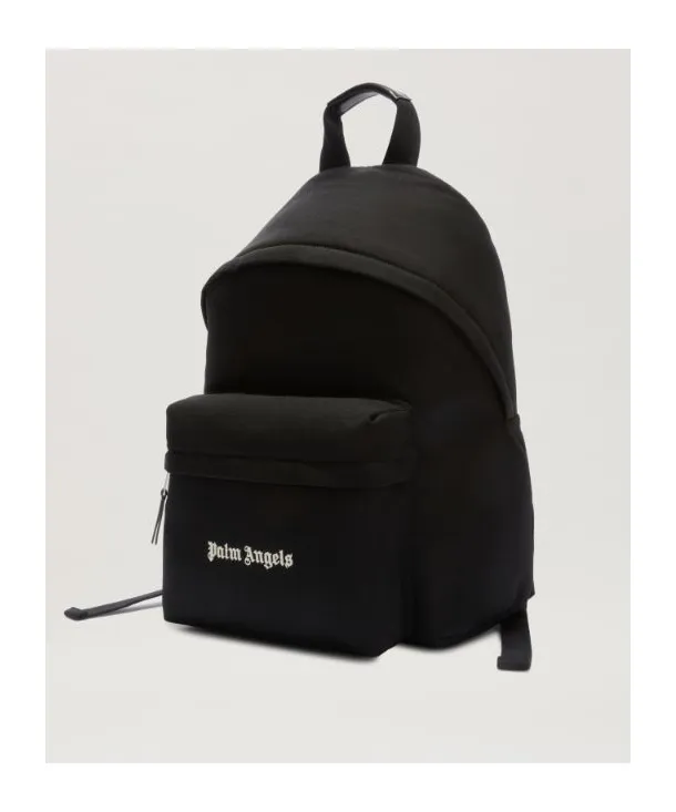 Logo Embroidered Zipped Backpack
