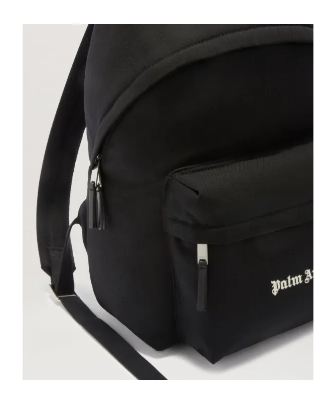 Logo Embroidered Zipped Backpack
